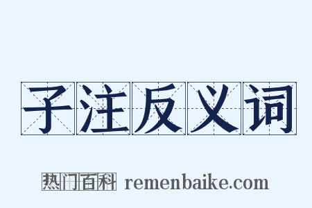 子注反义词是什么意思的图片